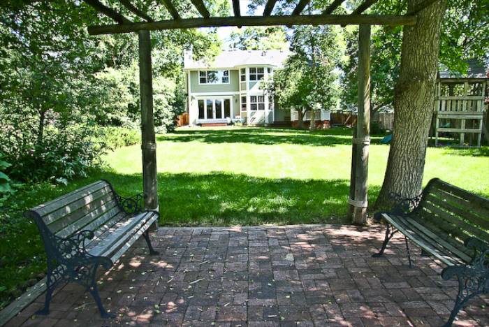 Juniper-backyard sitting area